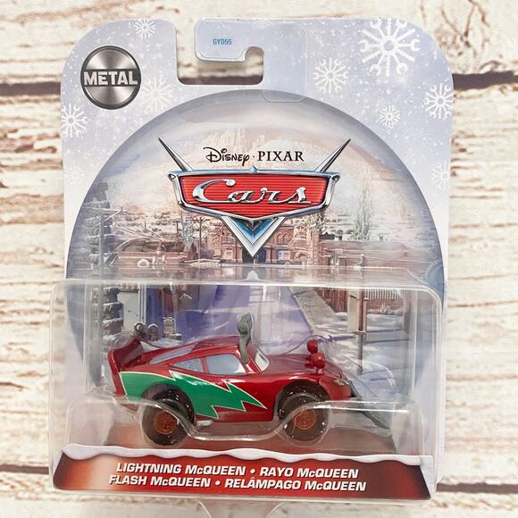 DISNEY PIXAR CARS Metal Special Edition Christmas Holiday Lightning McQueen - Picture 1 of 2